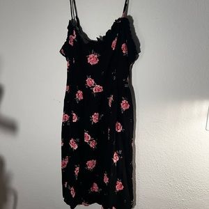 Spaghetti strap floral mini dress